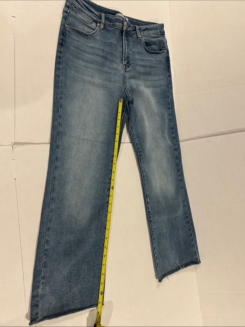 Risen high rise straight leg ankle jeans size 15/32